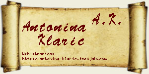 Antonina Klarić vizit kartica